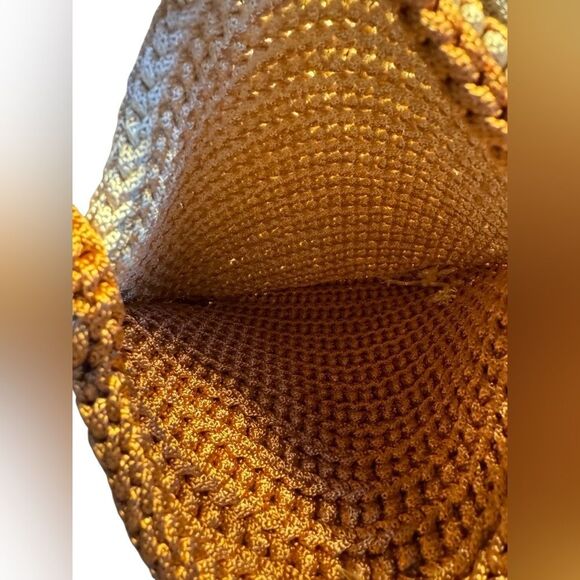 New Handcrafted Tan/Copper Crochet Shoulder Bag - Picture 5 of 8